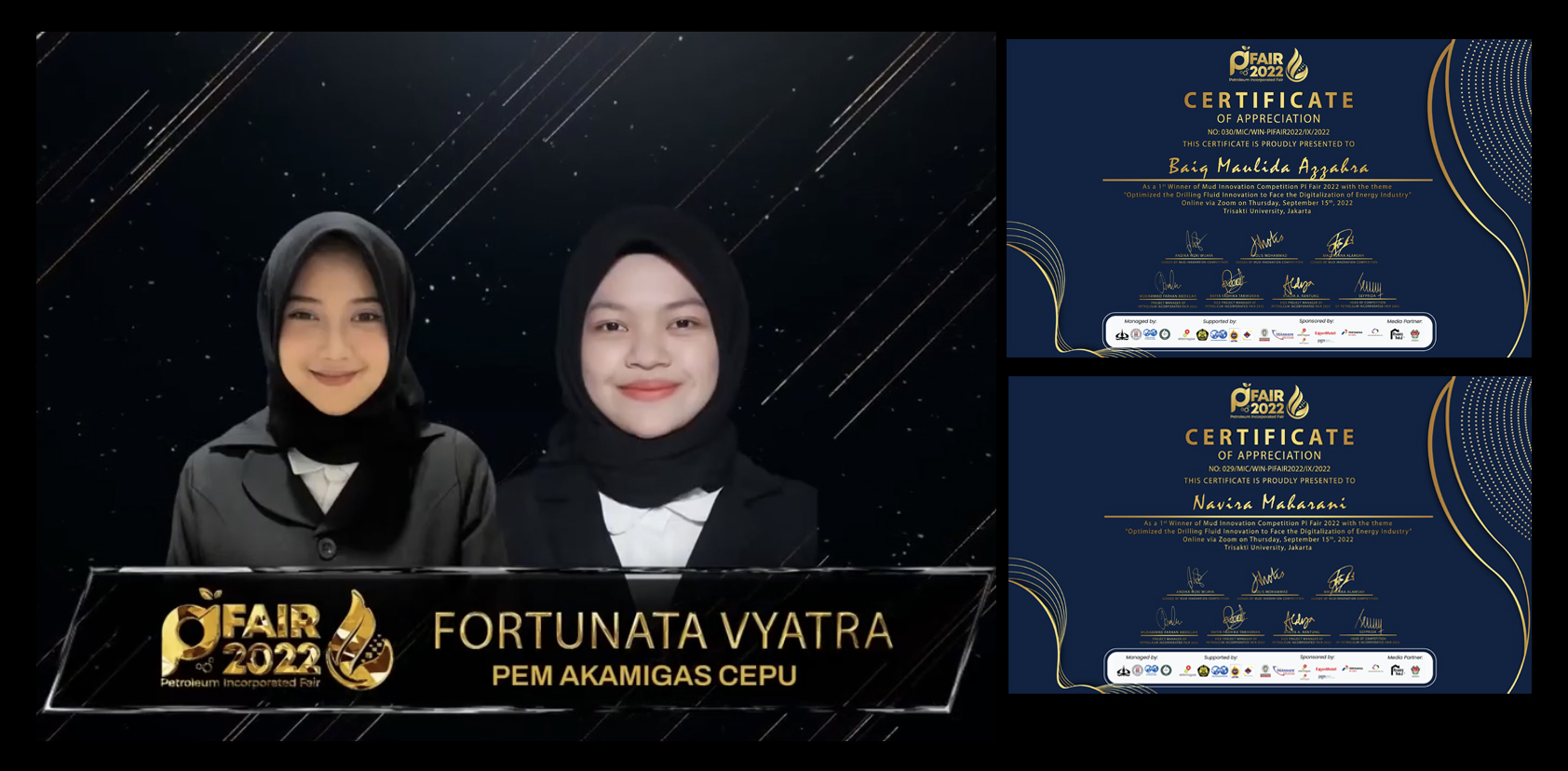 2 Dara Cantik Teknik Produksi Migas Raih Juara 1 di PI FAIR 2022